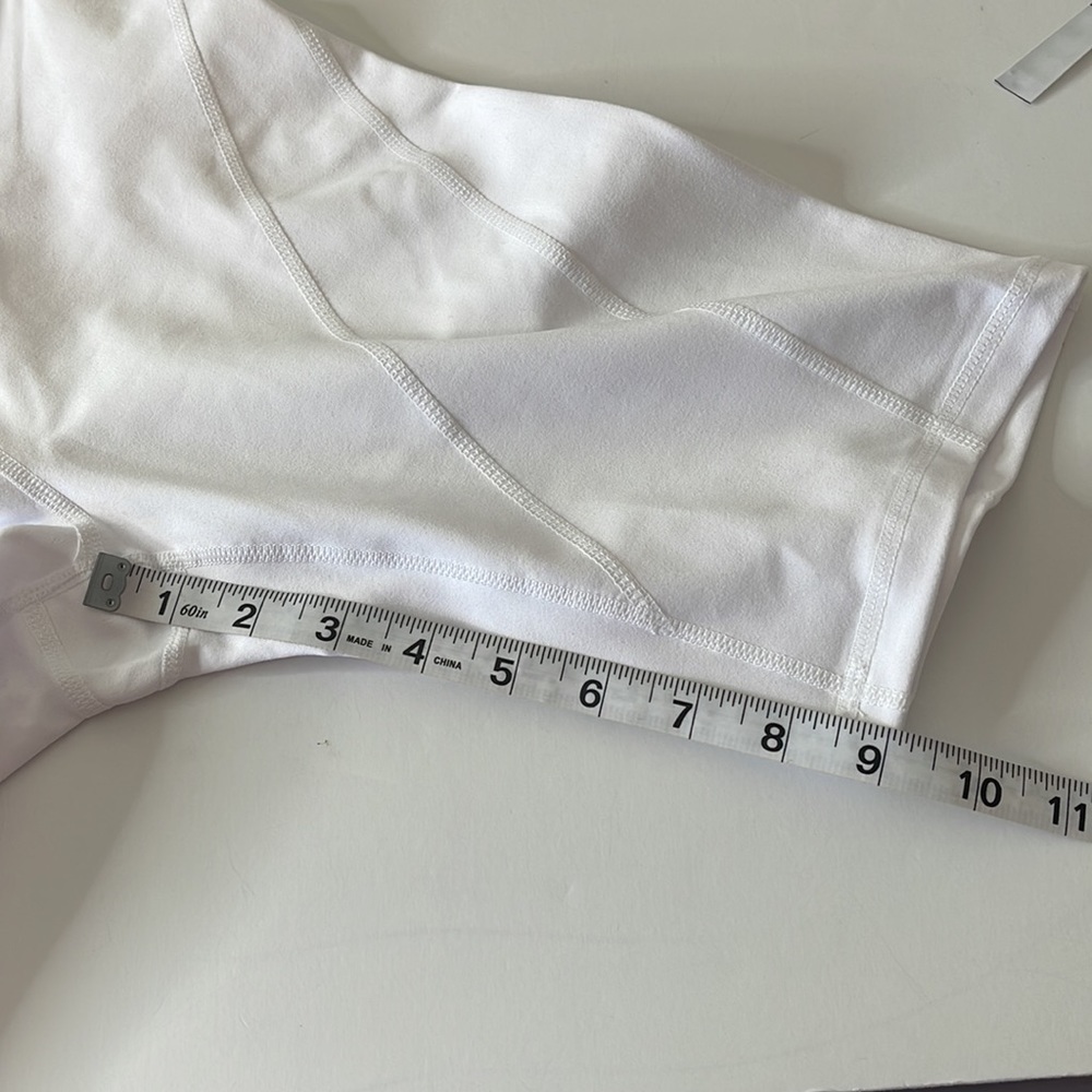 Free People Movement White Biker Baby Shorts Medium NWT - Picture 13 of 14